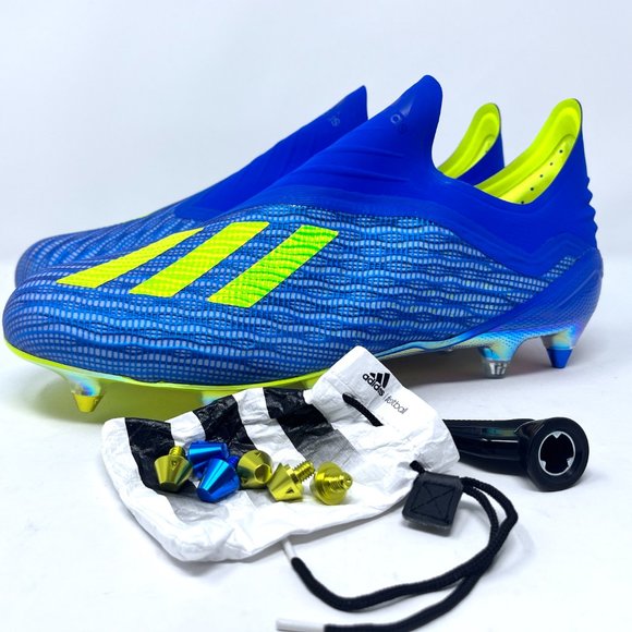 adidas Other - Adidas X 18.1 SG Soccer Cleats  CM8364 Men Size 10 Blue Solar - Yellow NEW